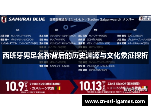 西班牙男足名称背后的历史渊源与文化象征探析 西班牙男足名称背后的历史渊源与文化象征探析